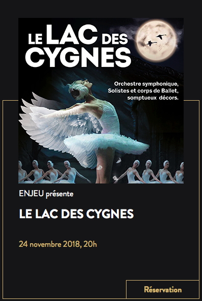 Page Internet. Forum de Liège. Le Lac des Cygnes. Interprété par le prestigieux « Grand Ballet d|Ukraine » (Dniepropetrovsk). 2018-11-24